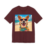 Happy Pup Beach Vibes Unisex Short Sleeve Tee