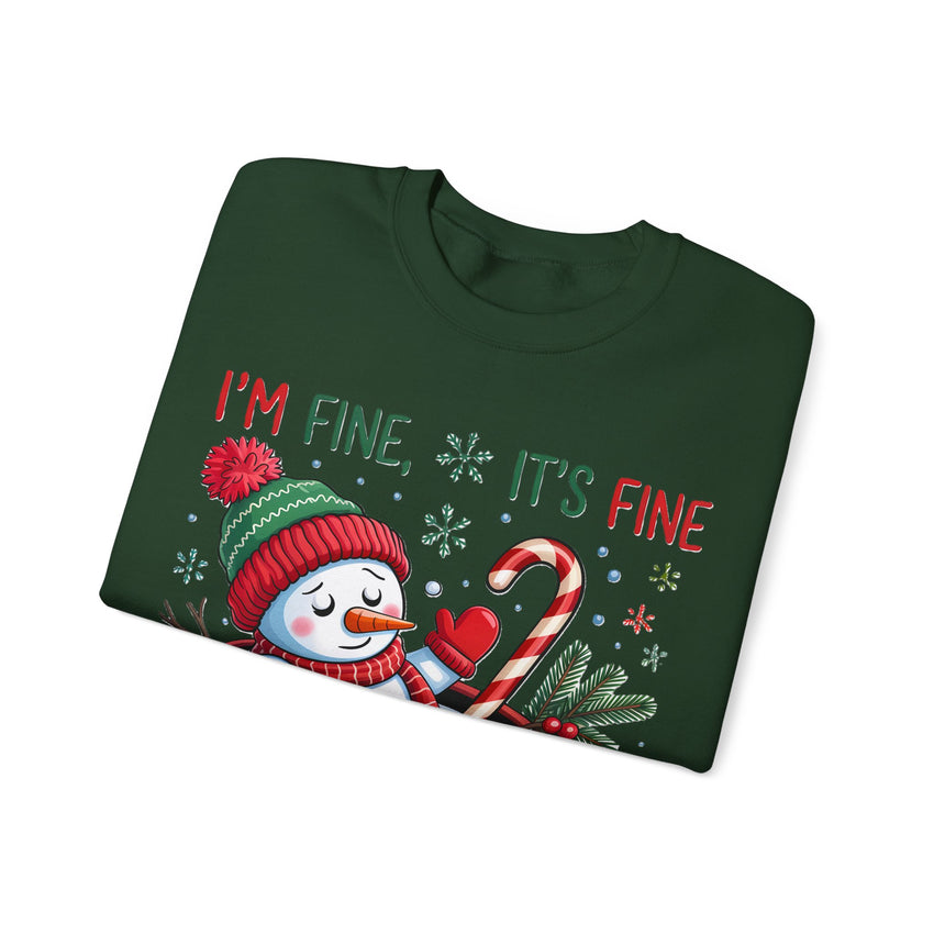 Im fine snowman Christmas sweatshirt