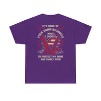 Unisex Heavy Cotton Tee with Empowering Gun Rights graphics