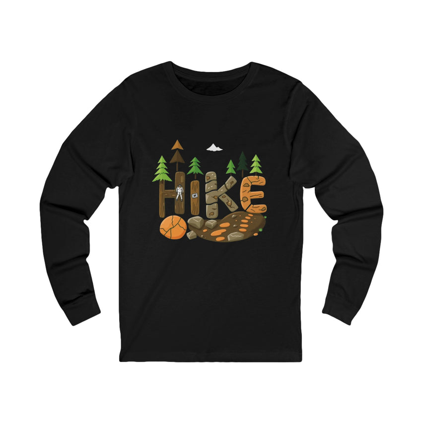 Outdoor Adventure Long Sleeve Tee - 'Hike' Graphic