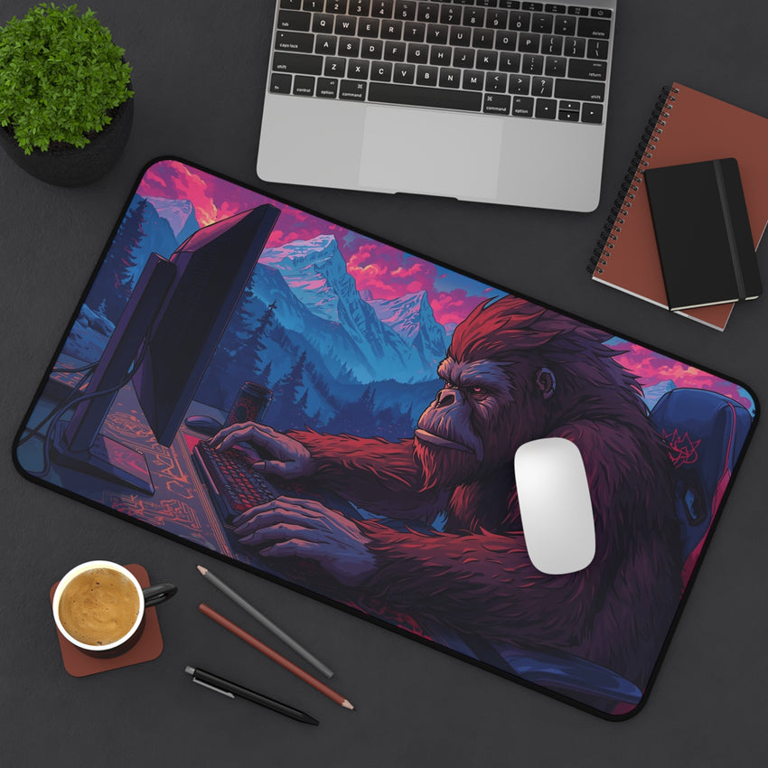 Gamer Desk Mat with Mountain Beast Design