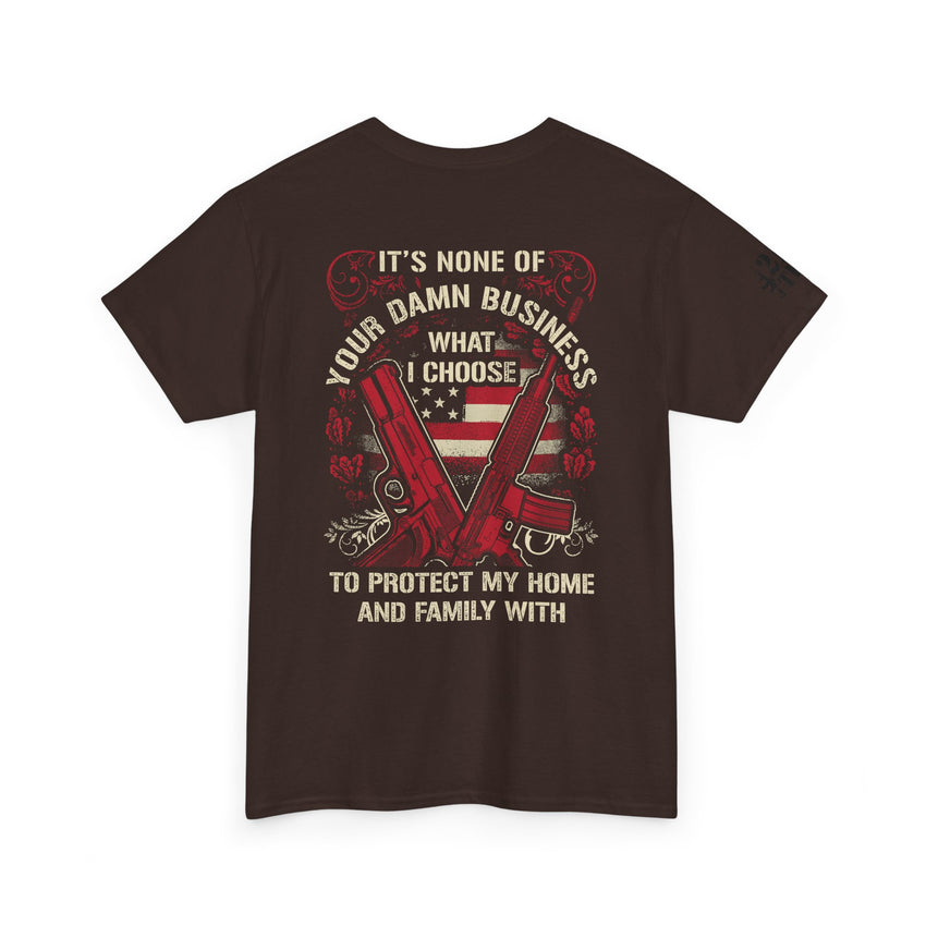 Unisex Heavy Cotton Tee with Empowering Gun Rights graphics
