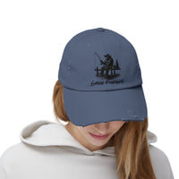 Gone Fishing Distressed Cap - Unisex Fishing Hat for Outdoor Enthusiasts