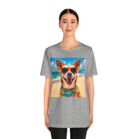 Happy Pup Beach Vibes Unisex Short Sleeve Tee