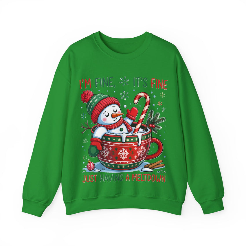Im fine snowman Christmas sweatshirt