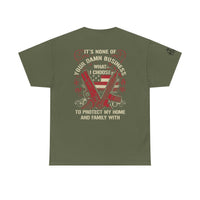 Unisex Heavy Cotton Tee with Empowering Gun Rights graphics