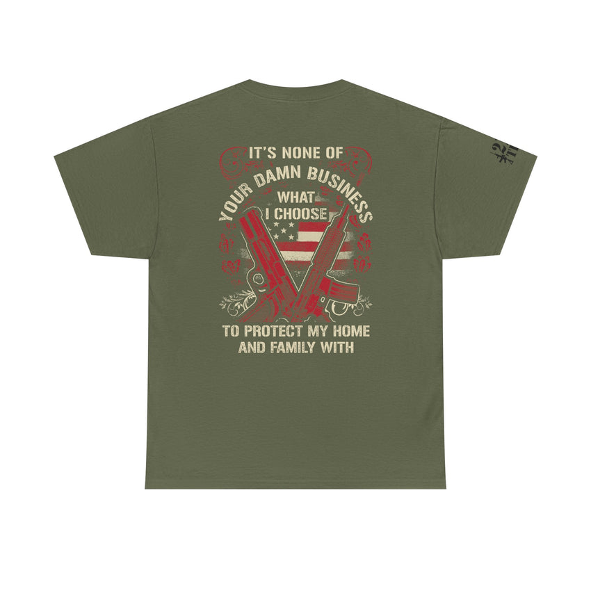 Unisex Heavy Cotton Tee with Empowering Gun Rights graphics