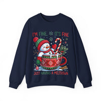 Im fine snowman Christmas sweatshirt