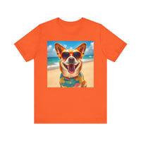 Happy Pup Beach Vibes Unisex Short Sleeve Tee