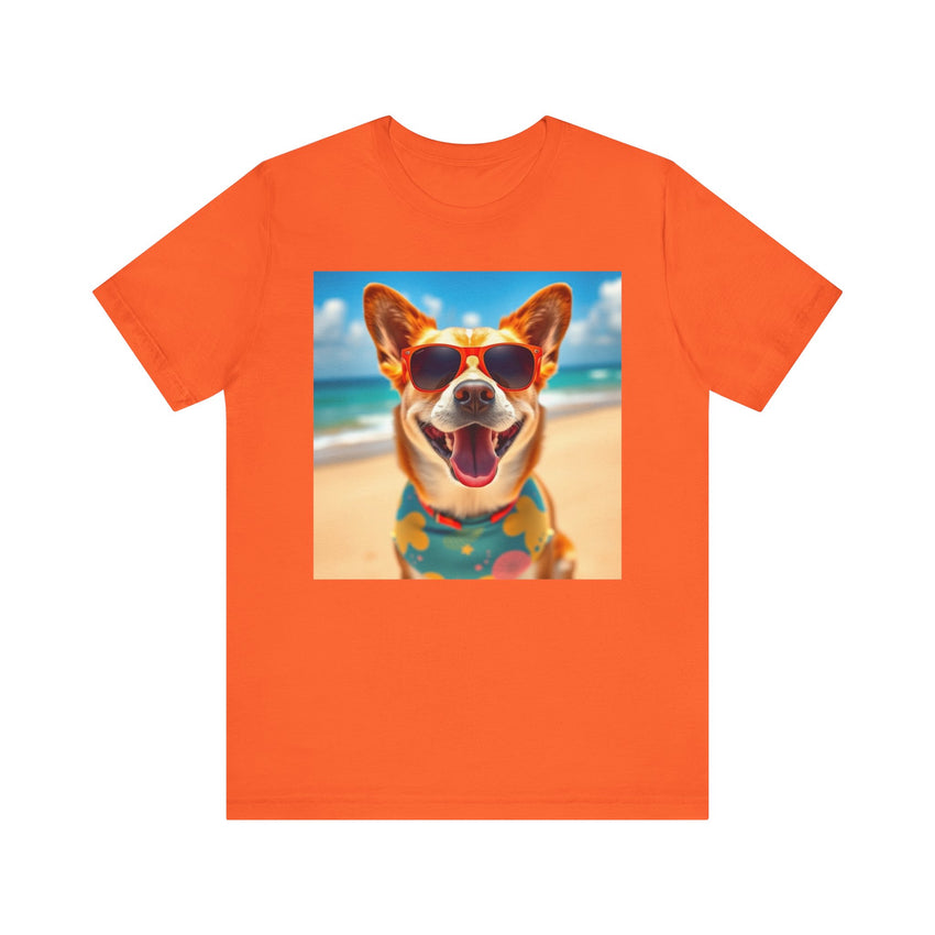 Happy Pup Beach Vibes Unisex Short Sleeve Tee