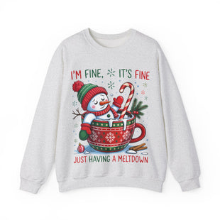 Im fine snowman Christmas sweatshirt