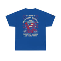 Unisex Heavy Cotton Tee with Empowering Gun Rights graphics