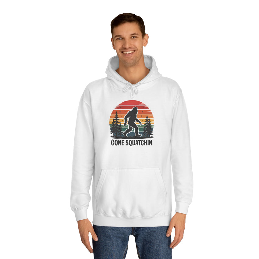 Retro Bigfoot Hoodie - "Gone Squatchin"