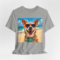 Happy Pup Beach Vibes Unisex Short Sleeve Tee