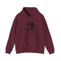 Gone Fishin' Bigfoot Hoodie - Unisex Heavy Blend™ Sweatshirt for Nature Lovers