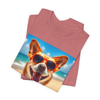 Happy Pup Beach Vibes Unisex Short Sleeve Tee