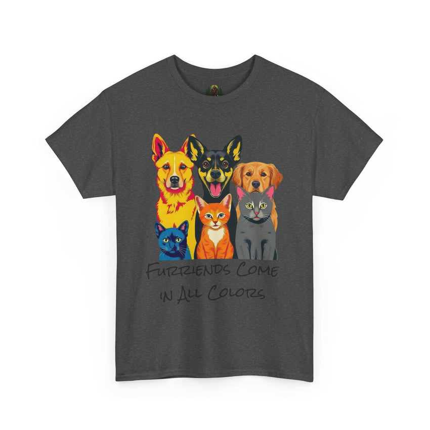 Furriends Come in All Colors Unisex Heavy Cotton Tee