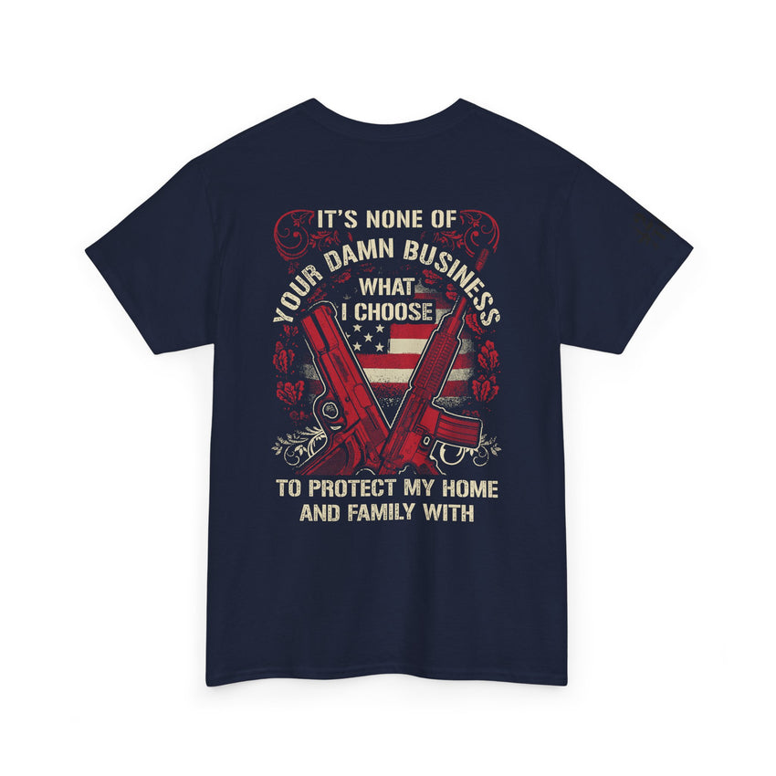 Unisex Heavy Cotton Tee with Empowering Gun Rights graphics
