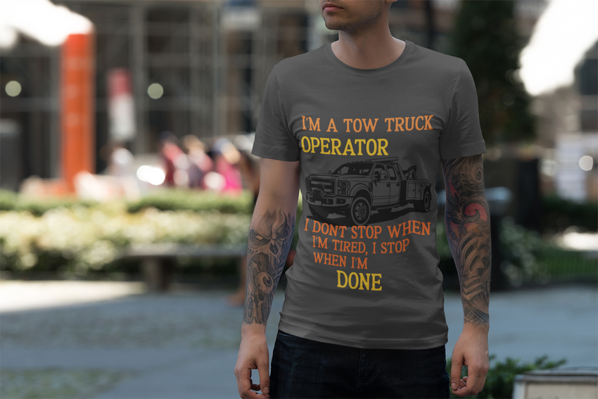 Tow Truck Operator Tee - Perfect Gift for Drivers, Funny Work Shirt, Mechanic Humor, Towing Company Apparel, Heavy Cotton Tee