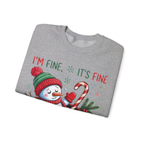 Im fine snowman Christmas sweatshirt