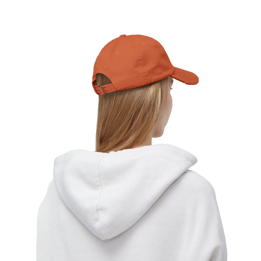 Gone Fishing Distressed Cap - Unisex Fishing Hat for Outdoor Enthusiasts
