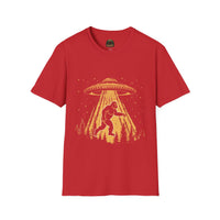 Bigfoot Abduction T-Shirt | UFO Sasquatch Forest Alien Beam
