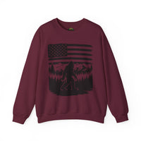 Bigfoot American Flag Crewneck Sweatshirt