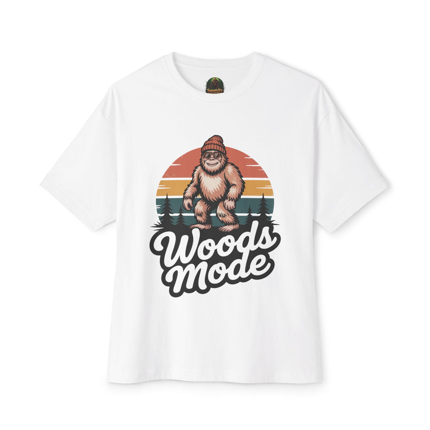 Retro Bigfoot Woods Mode Unisex Oversized Tee