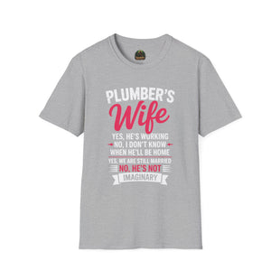 Plumber's Wife Funny Quote T-Shirt | Tradeswoman Spouse Shirt