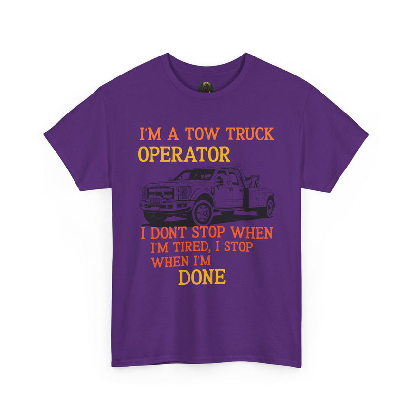Tow Truck Operator Tee - Perfect Gift for Drivers, Funny Work Shirt, Mechanic Humor, Towing Company Apparel, Heavy Cotton Tee