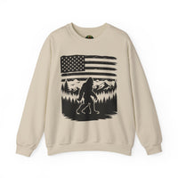 Bigfoot American Flag Crewneck Sweatshirt