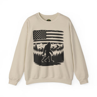 Bigfoot American Flag Crewneck Sweatshirt