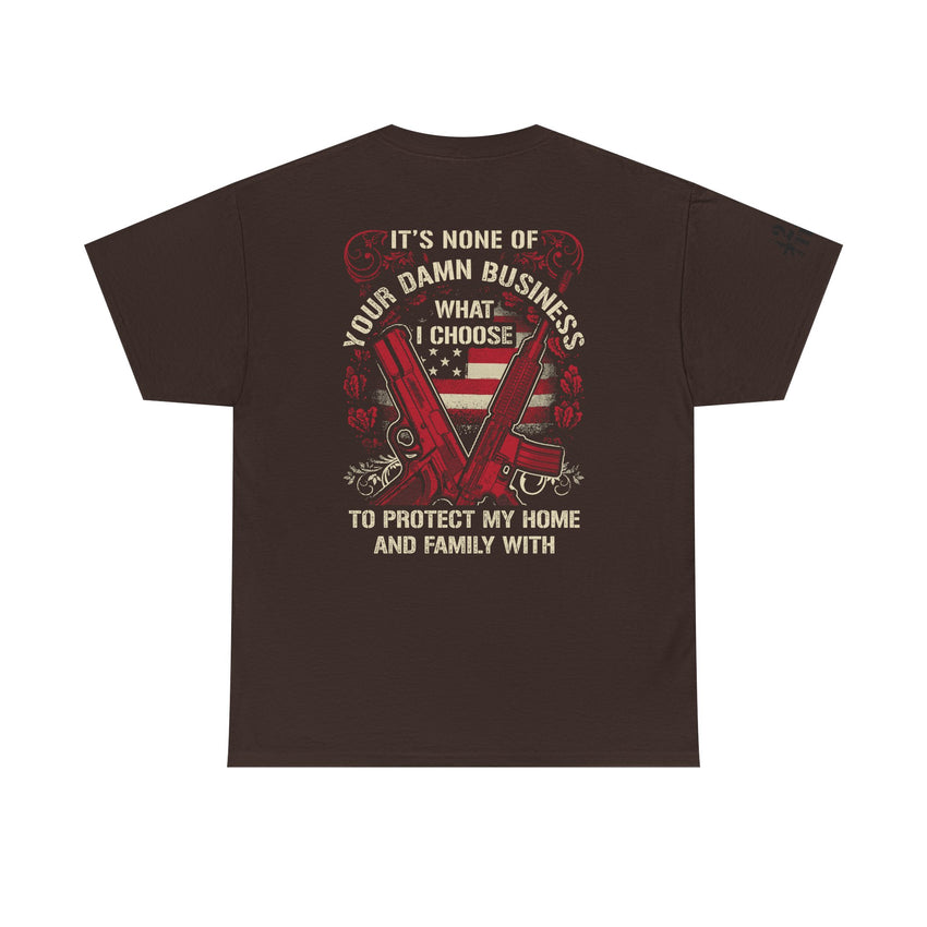 Unisex Heavy Cotton Tee with Empowering Gun Rights graphics