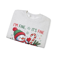 Im fine snowman Christmas sweatshirt