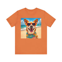 Happy Pup Beach Vibes Unisex Short Sleeve Tee