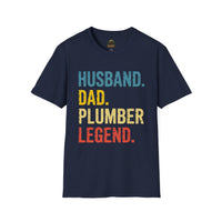 Husband Dad Plumber Legend T-Shirt | Trade Pride Worker Tee