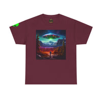 UFO Abduction Scene T-Shirt | Alien Spaceship Landscape Tee