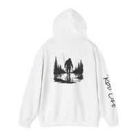 Gone Fishin' Bigfoot Hoodie - Unisex Heavy Blend™ Sweatshirt for Nature Lovers