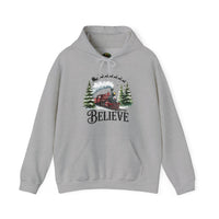 Believe Train Hooded Sweatshirt, Cozy Winter Sweatshirt