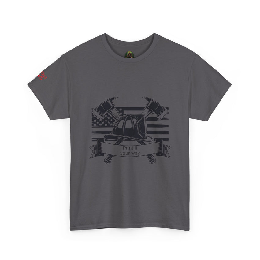 Proud Firefighter Tee, Unisex Heavy Cotton T-Shirt