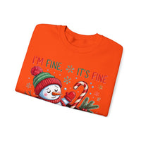 Im fine snowman Christmas sweatshirt