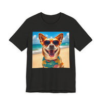 Happy Pup Beach Vibes Unisex Short Sleeve Tee