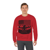 Bigfoot American Flag Crewneck Sweatshirt