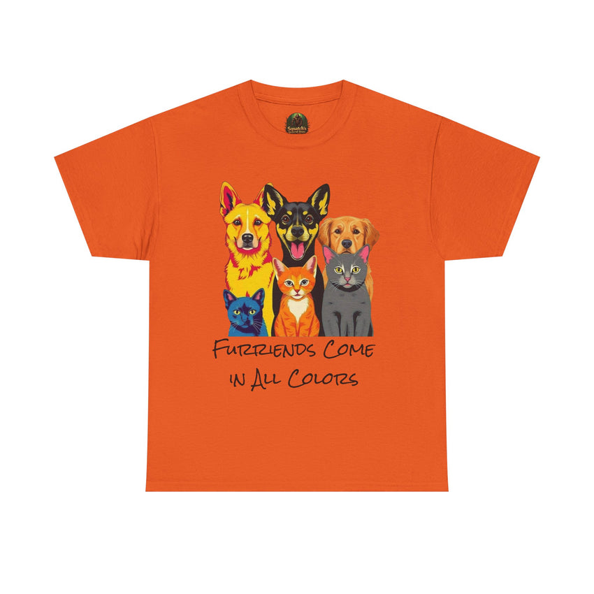 Furriends Come in All Colors Unisex Heavy Cotton Tee
