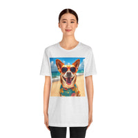 Happy Pup Beach Vibes Unisex Short Sleeve Tee