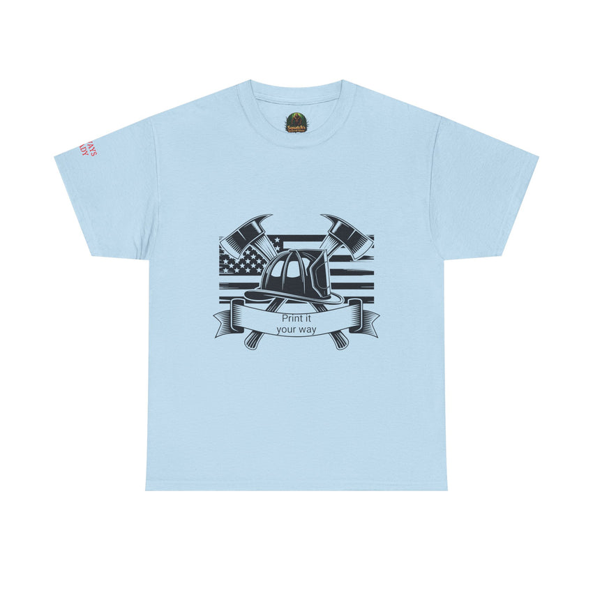 Proud Firefighter Tee, Unisex Heavy Cotton T-Shirt