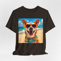 Happy Pup Beach Vibes Unisex Short Sleeve Tee