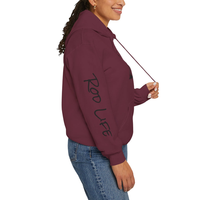 Gone Fishin' Bigfoot Hoodie - Unisex Heavy Blend™ Sweatshirt for Nature Lovers