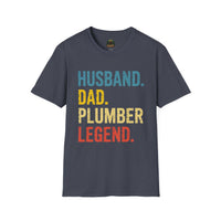 Husband Dad Plumber Legend T-Shirt | Trade Pride Worker Tee