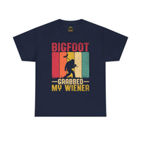 Bigfoot grabbed my wiener T-Shirt | Sasquatch hot dog vintage graphic